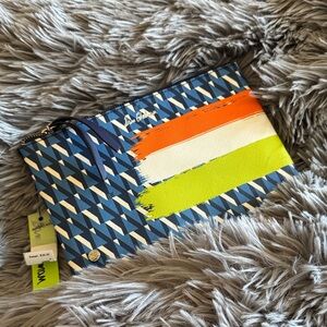 Sam Edelman Blue and Multicolor Cosmetic Bag